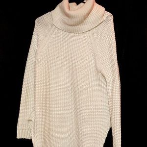 White turtleneck sweater